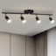 Picture of 4-Light Track Lighting Fixtures Ceiling, Black Track Lights with Rotatable Arms & Adjustable Heads, Modern Track Lights Ceiling for Kitchen, Closet (GU10 Socket, Bulbs Not Included)
